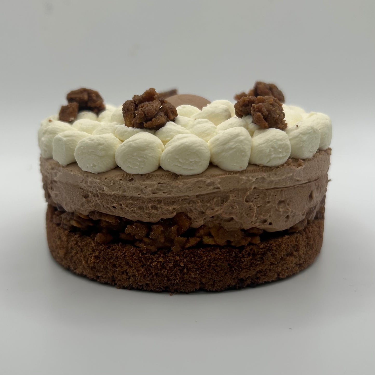 Entremets 3 chocolats • Génoise • Croustillant praliné