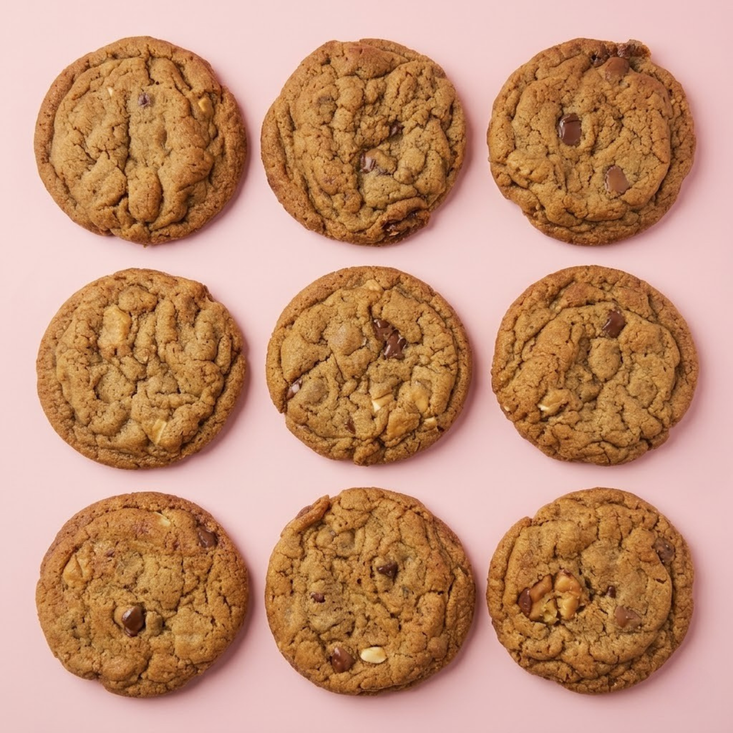 Cookies Vergeoise, Noisettes du Piémont et 3 chocolats