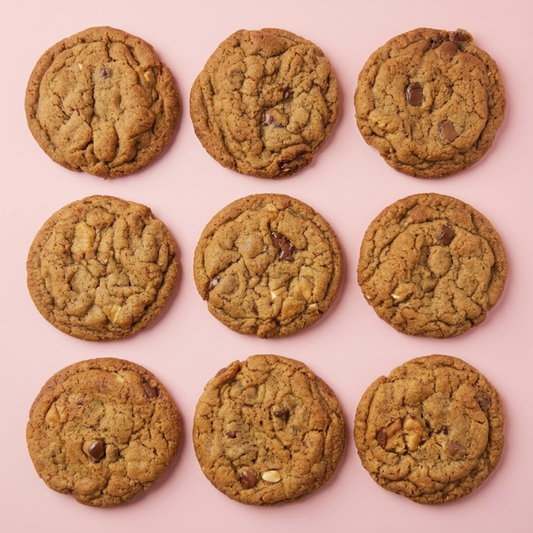 Cookies Vergeoise, Noisettes du Piémont et 3 chocolats